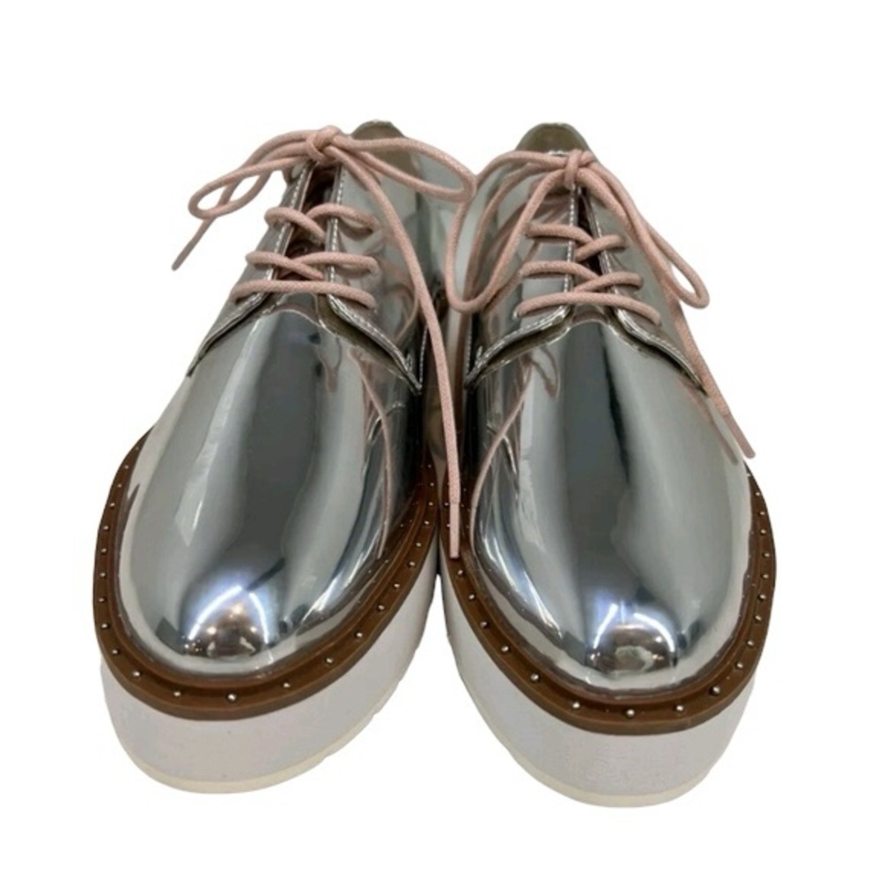 Chinese Laundry silver mirror lace up oxford - Picture 3 of 5